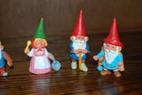 David The Gnome Set of 10 Assorted Rubber Toy Figures RARE