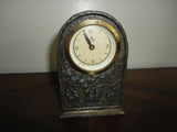 Vintage Coronetti Cunardo Brass Bronze Clock Made in Germany Village Scene