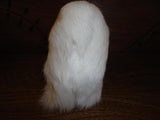 White Real Fur Polar Bear Ornament Leather Eyes