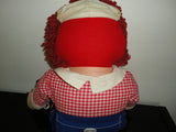 Vintage RAGGEDY ANN Stuffed Doll ANDY Made for Canadian Market 19 inch RARE