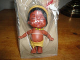 Regal Toy Indian Moody Cuties Crying Doll Suede Clothing Handpainted 4.5 inch