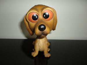 Vintage BOBBLE HEAD DOG 5 inch Hand Painted