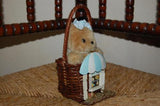 VM Toys Dutch Teddy Bear Girl In Wicker Basket Parfumery Shop
