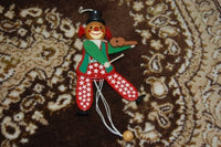 Old Wooden String Puppet Clown Playing Violin Levi Italy Südtirol 1831