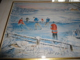 MARCEL DIONNE HOF 92 Autographed Hockey Art Print Pickup Six Artist S. Houston