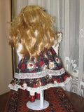 Vintage Porcelain Red Hair Doll Heather 9503B Wearing Bear Dress Europe 49 CM