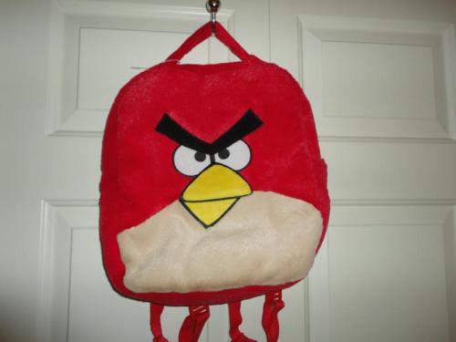 ANGRY BIRDS Backpack Carry Case Velvet Soft Furry Plush Commonwealth 2011