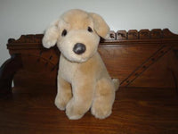 Sitting Golden Retriever Puppy Dog 12 inch Leatherette Nose