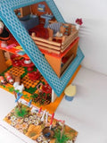 Vintage 1970s Doll House Okwa Netherlands Miniatures Dolls Furniture Complete