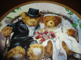 Artist Laura Berry Bears FOREVER YOURS Bride & Groom Plate No.3508