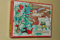 Vintage 1960s BAMBI Deer & Gnome Forest Wooden Jigsaw Puzzle 20 Pc Kolibri NL