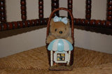 VM Toys Dutch Teddy Bear Girl In Wicker Basket Parfumery Shop