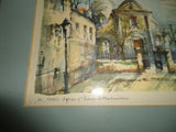 Antique Simpsons Framed Art PARIS Eglise St Pierre De Montmartre Church