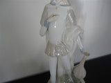 VTG PORCEVAL Porcelain Mandolin Player Figurine Valencia Spain LLADRO STYLE 15"