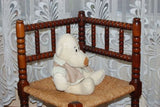 Old UK Soft Creme Dog Bear Plush Suede Fur Vest 15 Inch