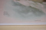 Old Print By Artist Bessie Pease Gutmann Awakening in Wooden Frame Matted Glass