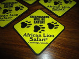 African Lion Safari Cambridge Canada Set 4 Cork Coasters Souvenir Collectible