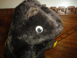 Antique Beaver Brown Silk Plush Regal Toy Canada Google Eyes 11 inch w Tag