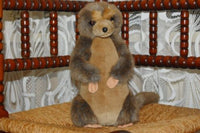 K&M Int USA Brown Gray Meerkat 11 Inch Stuffed Animal Plush 1994