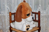 Dutch Holland White & Brown Sitting Dog Plush Jumbo Littlest Pet Shop Pop Eyes