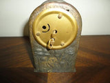 Vintage Coronetti Cunardo Brass Bronze Clock Made in Germany Village Scene