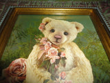 One & Only Bears Artist Michelle Lamb OOAK SWEETHEART Bear Photo Art Card Framed