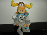 Dakin ROCKY & BULLWINKLE Set 2 Stuffed Toys 1994 All Original Tags Hand Crafted