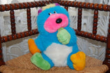 Vintage 70s Germany Teddy Bear Rainbow Plush Thumb Sucking CUTE!