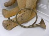 Old Antique Metal Brass Hunting Horn Bugle Good for Bear or Doll Display