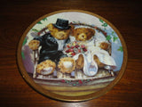 Artist Laura Berry Bears FOREVER YOURS Bride & Groom Plate No.3508