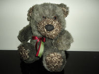 Dandee Grey Teddy Bear Wooly Nose Sideways Head RARE 11 inch