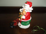 Christmas Set of 3 HC Miniature Books & Santa Figure