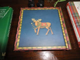 Christmas Set of 3 HC Miniature Books & Santa Figure