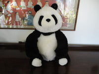 Large PANDA BEAR Sitting Plush 17 inch NEW Stuffed Animal Plush