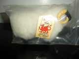 Lamboro Crafts Handmade in Wales RAM Sheep Real Wool & Velvet