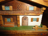 Antique Scheibner Austria Musical Reuge Wind Up Wooden House Box Brahms Lullaby