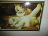 Vintage Persian Kittens Art Print Framed