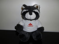 Vintage RACCOON Long Plush 13 inch Stuffed Animal House BC Canada Vinyl Claws