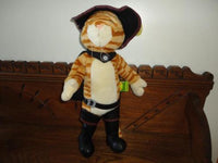 Shrek 2 PUSS IN BOOTS Bendable Plush Cat 2003 Beverly Hills Teddy Co 16 inch