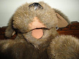 Folkmanis Puppet Sitting Dog Brown 14 inch Begging Position