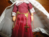 Vintage Janey Doll Hong Kong 7 inch Crucifix Chain Belt w Tag