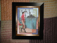 Weekends in Venice ITALY Chic Art Deco Picture Wooden Frame Fashion Woman Shops