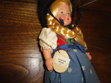 Antique Innsbruck Wilten Austria Folklore Doll Hard Plastic 9.5 inch w Tag