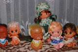 Vintage Doll Set of 10 Moodie Cuties Laughing Crying Dolls & More Lot