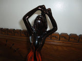 Canada Canuck Pottery Quebec LABELLE Woman Statue Sexy Figurine 15" Vintage