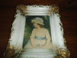 Framed Vintage Art Gainsborough " MISS SIMPLICITY " Norwood Industries RARE