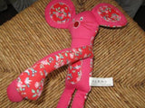 Hema Netherlands Dutch Mouse Pink Flower Pattern Fabric Toy 33530047 Retired