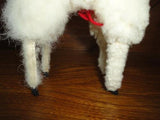 Vintage LLAMA Figure Real Wool 9 inch Tall Bendable Legs