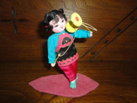 Antique Vintage Chinese Doll Figurine with Asian China String Toy