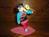 Antique Vintage Chinese Doll Figurine with Asian China String Toy